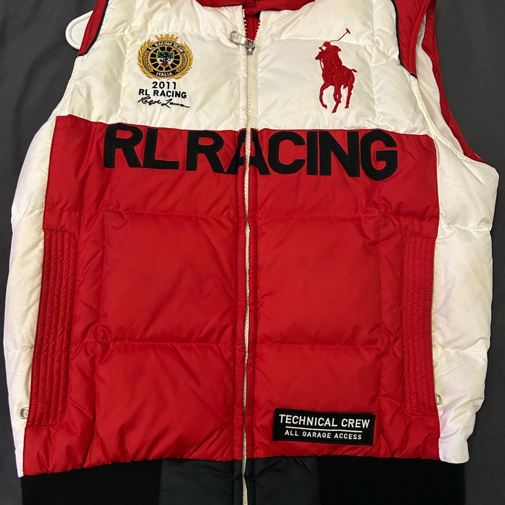 Ralph Lauren Red and White Polo Vest